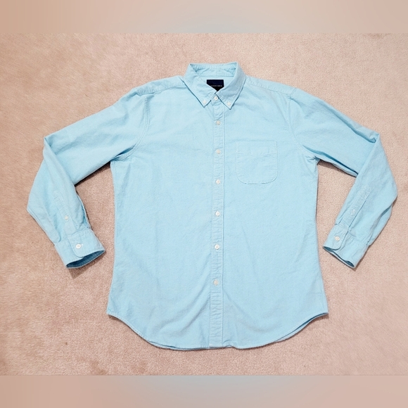 American Eagle Shirt Men's Size Medium Blue Classic Fit Button Up 100% Cotton - Picture 3 of 8